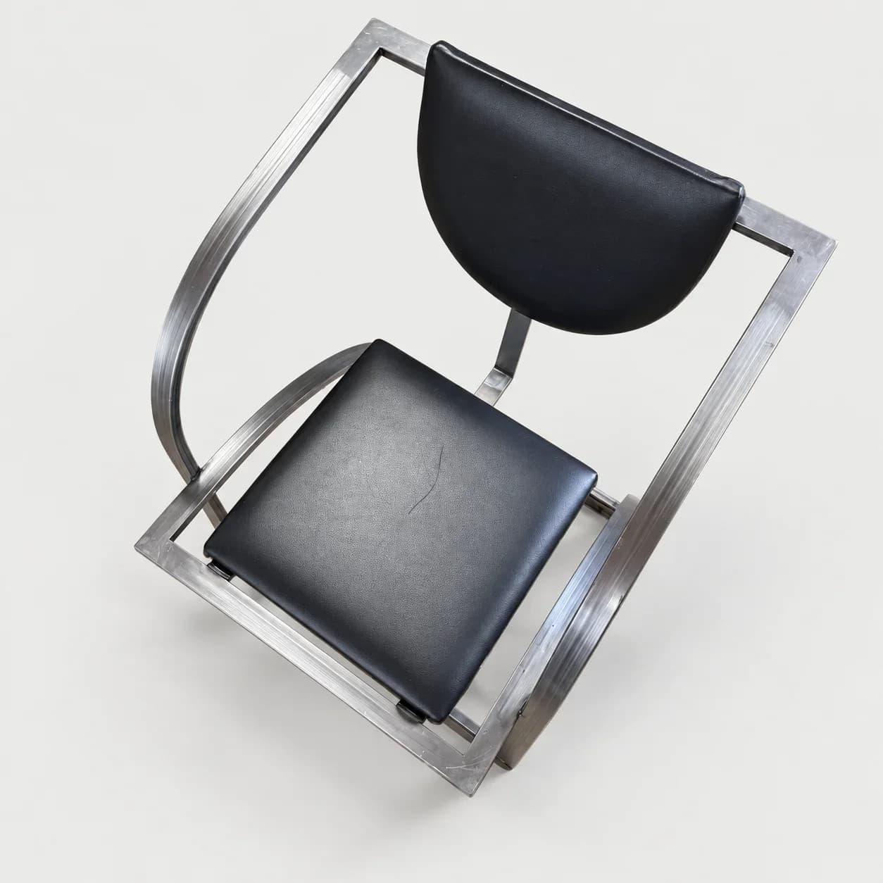 Paire de Fauteuils Postmodernes KFF "Sinus" par Karl-Friedrich Förster – Acier & Cuir Noir (x2)