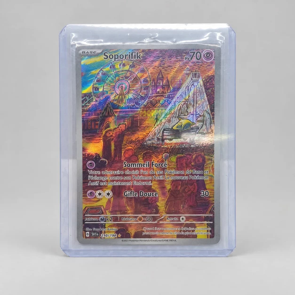Carte Pokémon Soporifik Illustration Rare 210/198 – Version Française – NM Sous Toploader